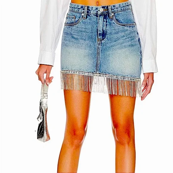 Blank NYC Skirts Blank Nyc Bright Moments Rhinestone Fringe